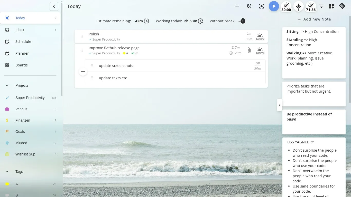 Super Productivity screenshot 3