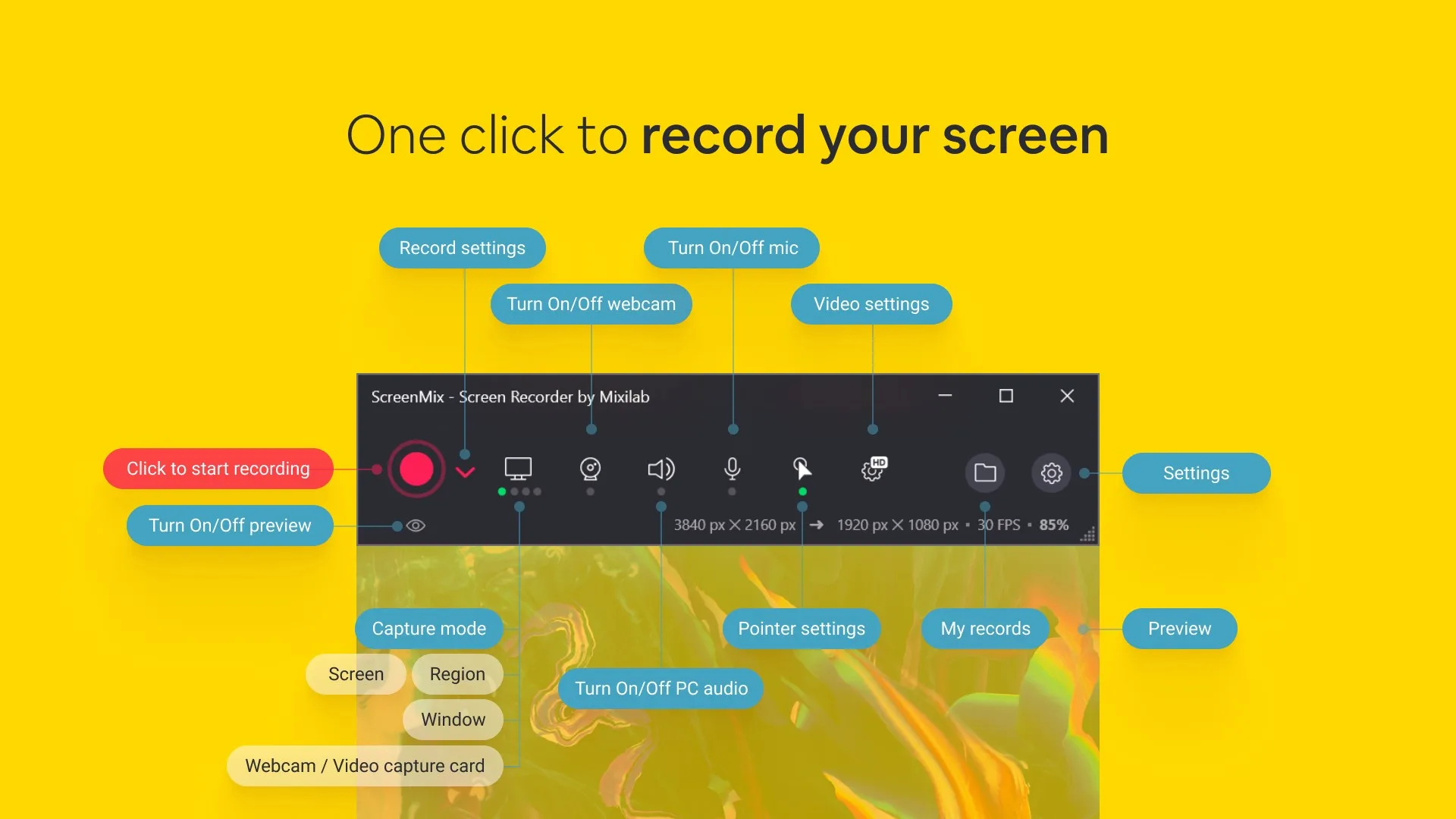 Free Screen Recorder - ScreenMix Light screenshot 1