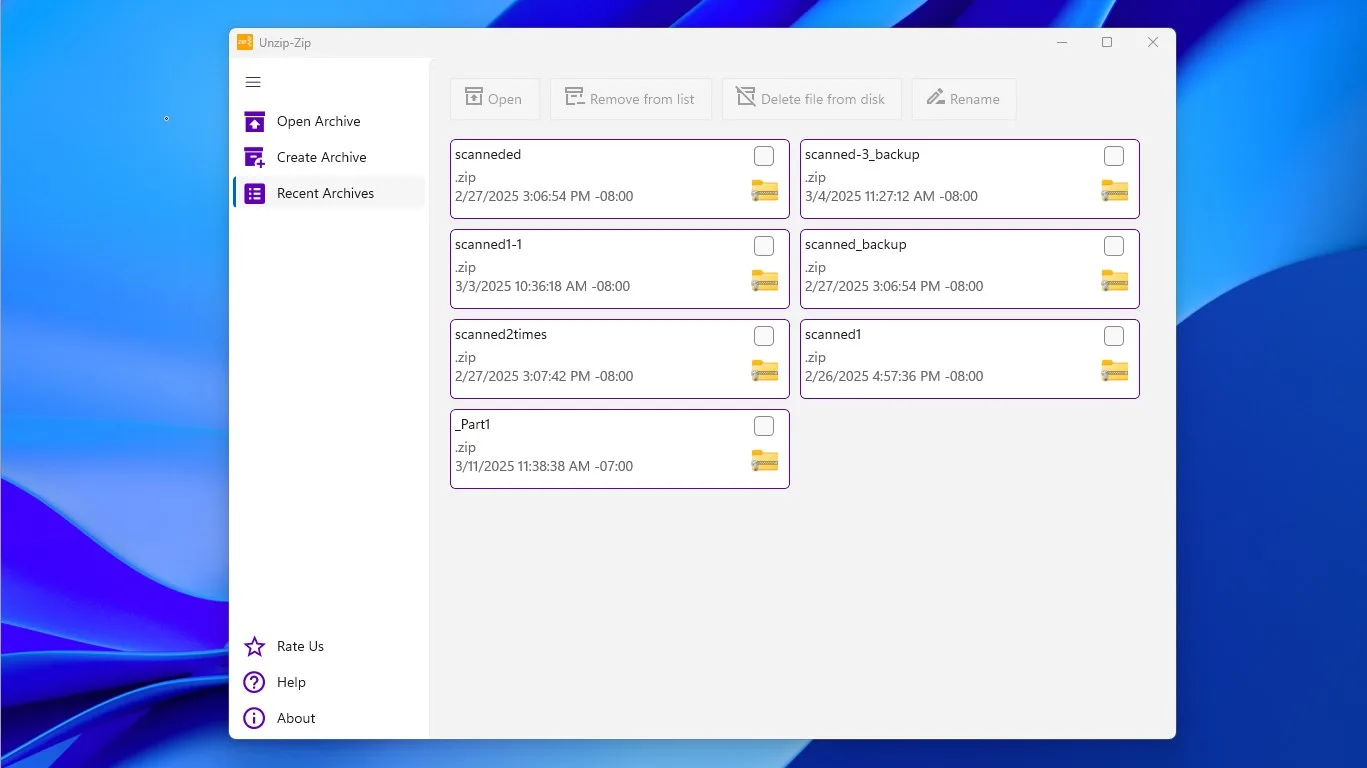Unzip-Zip screenshot 4