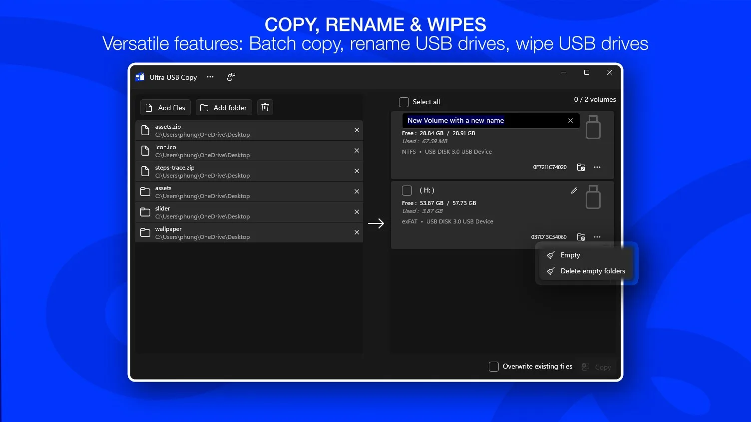 Fast Copy to USB - Ultra USB Copy screenshot 2