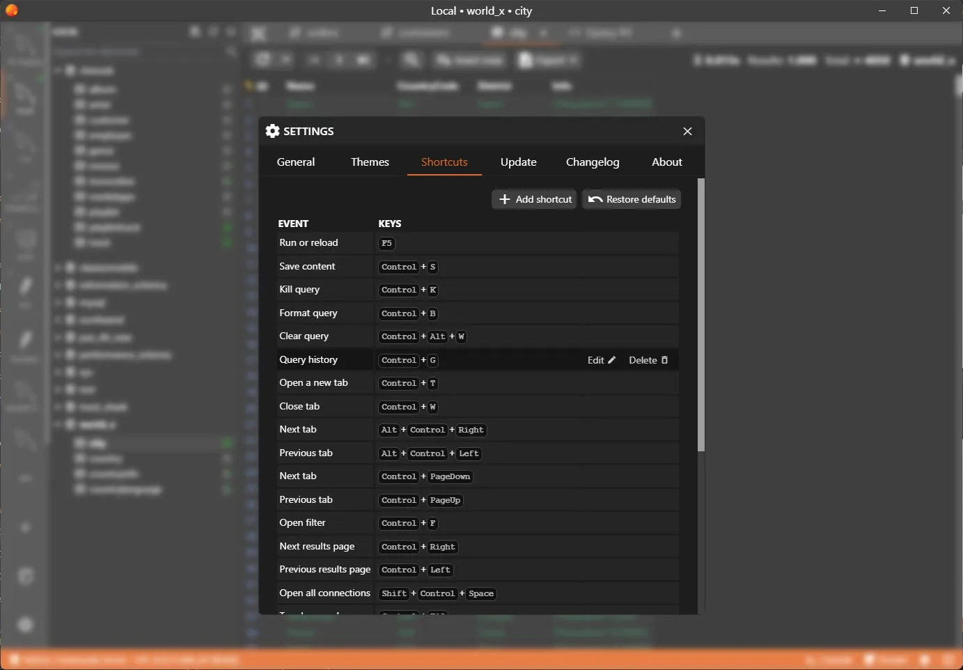 Antares SQL screenshot 3