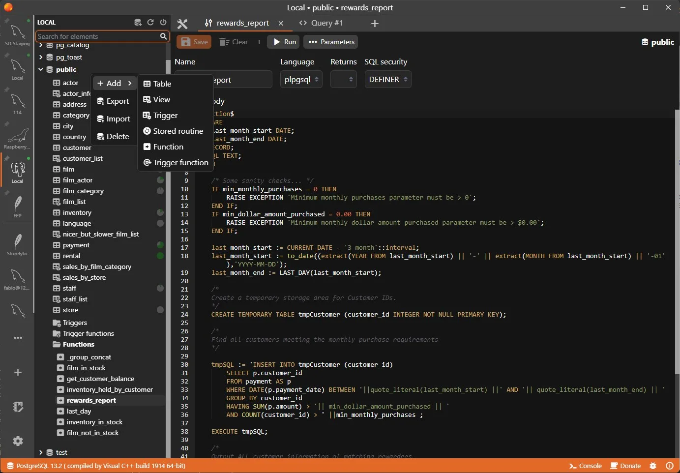 Antares SQL screenshot 4