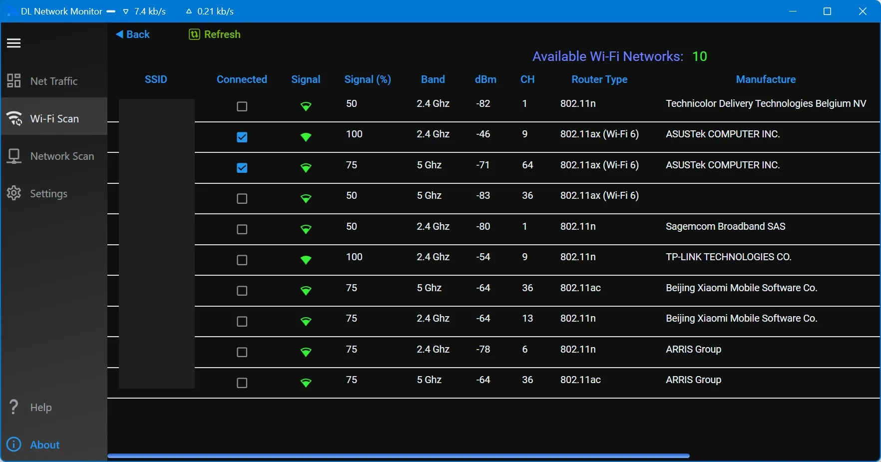 Wifi Scanner and Network Monitor screenshot 1