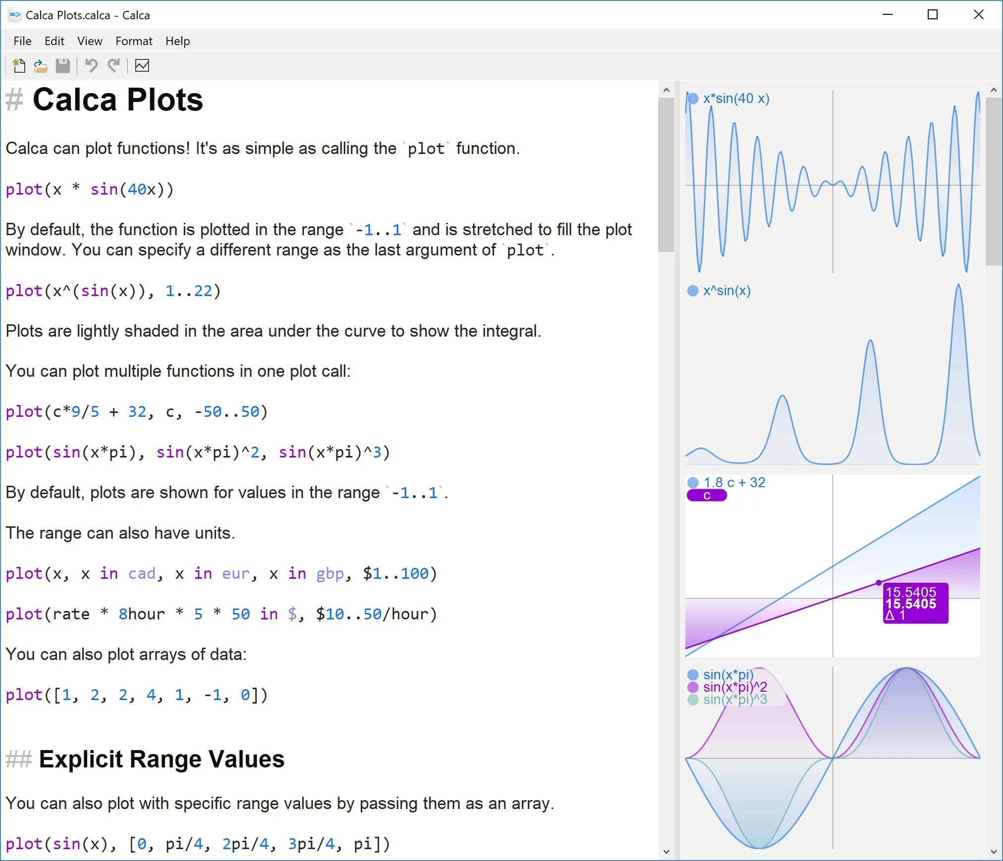 Calca screenshot 1