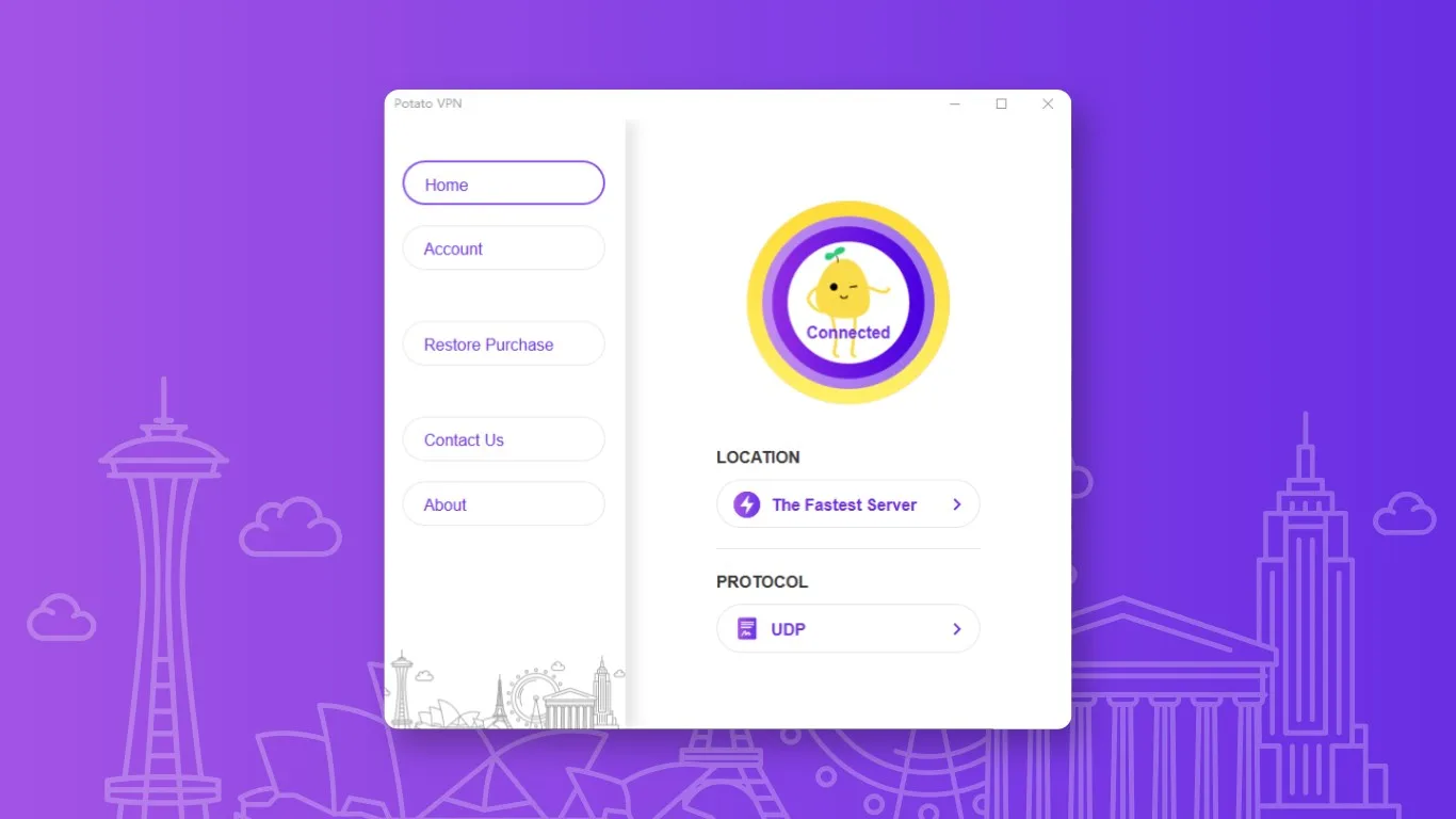 VPN PotatoVPN - Best Unlimited Proxy screenshot 1