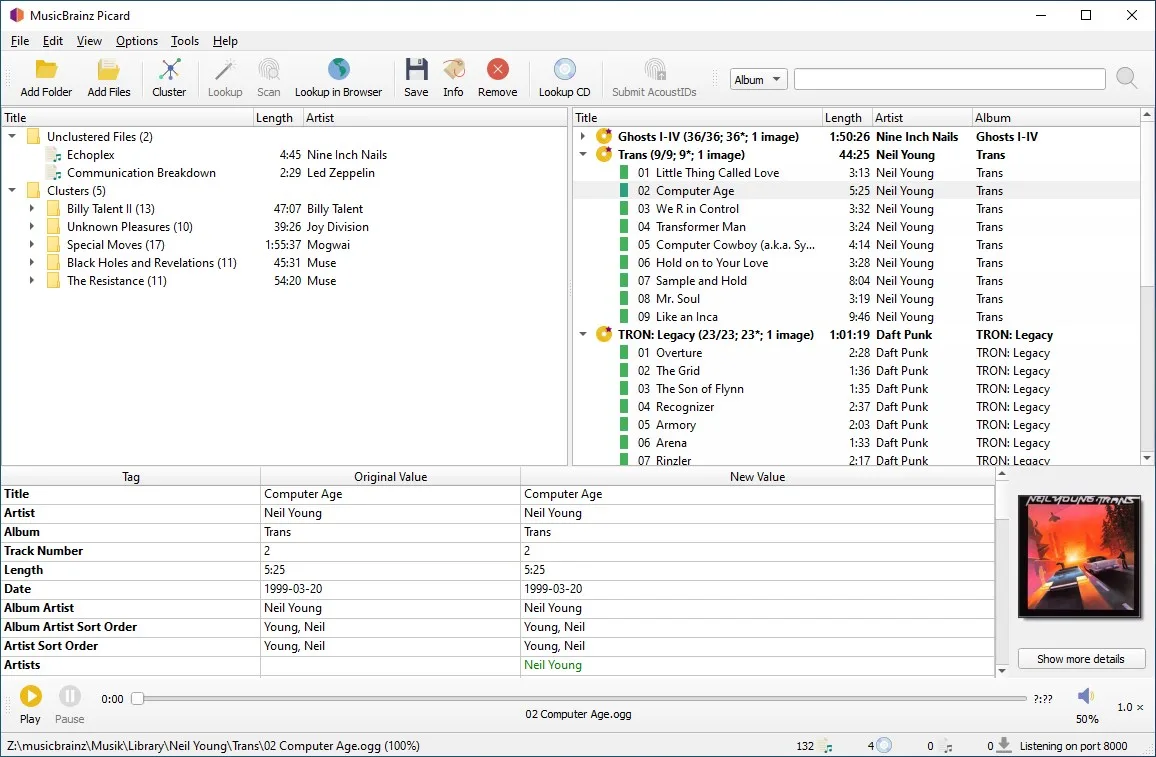 MusicBrainz Picard screenshot 1