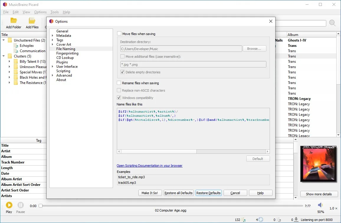 MusicBrainz Picard screenshot 2