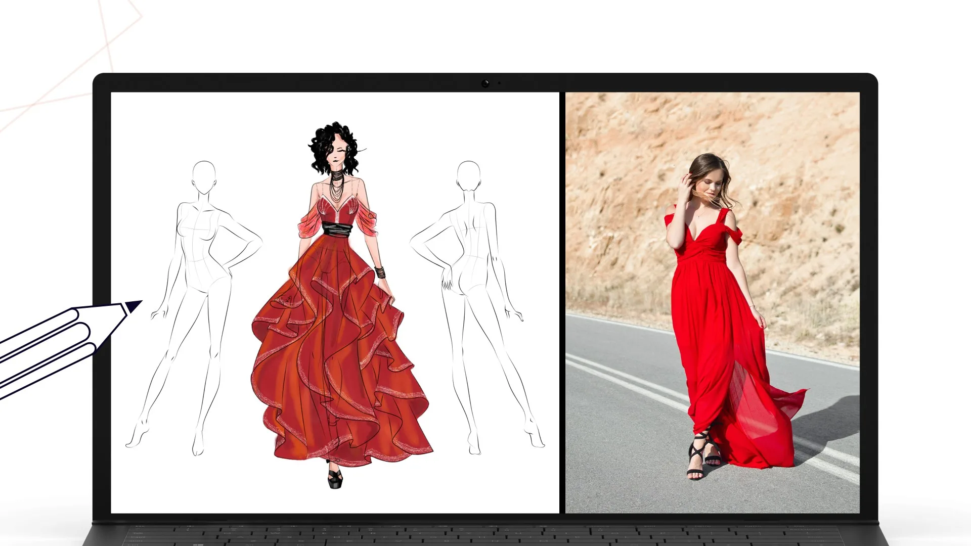 Fashion Design Sketches - Illustrator & Sketchbook screenshot 5
