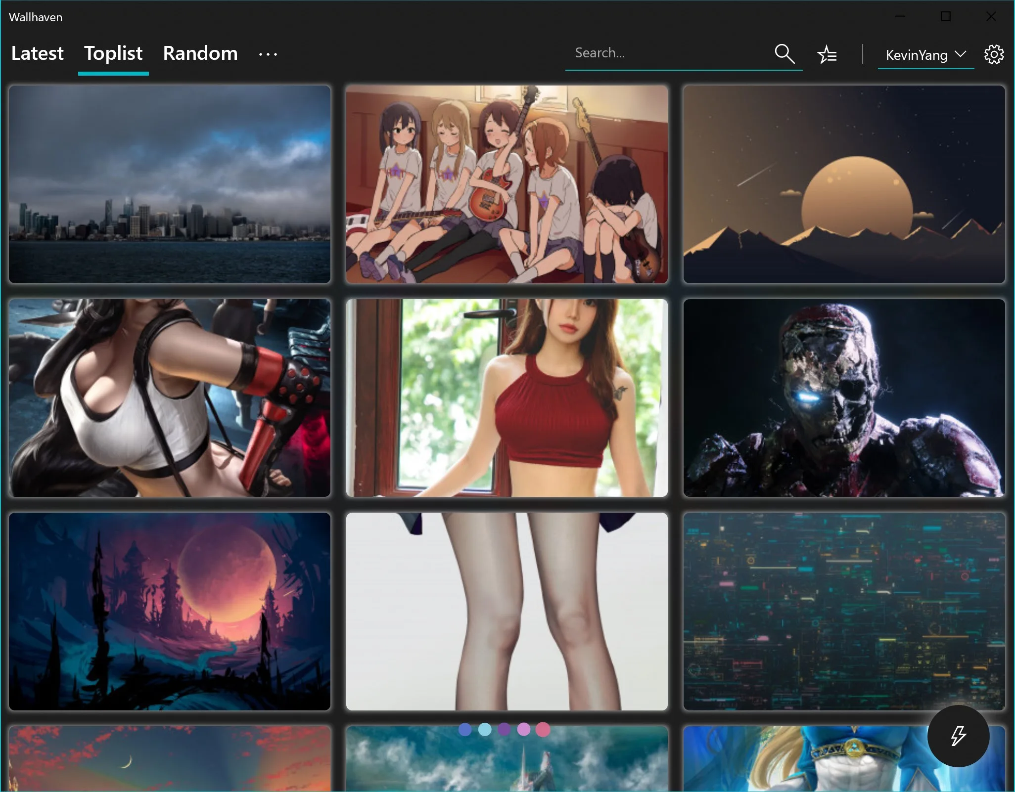 Wallhaven UWP screenshot 1