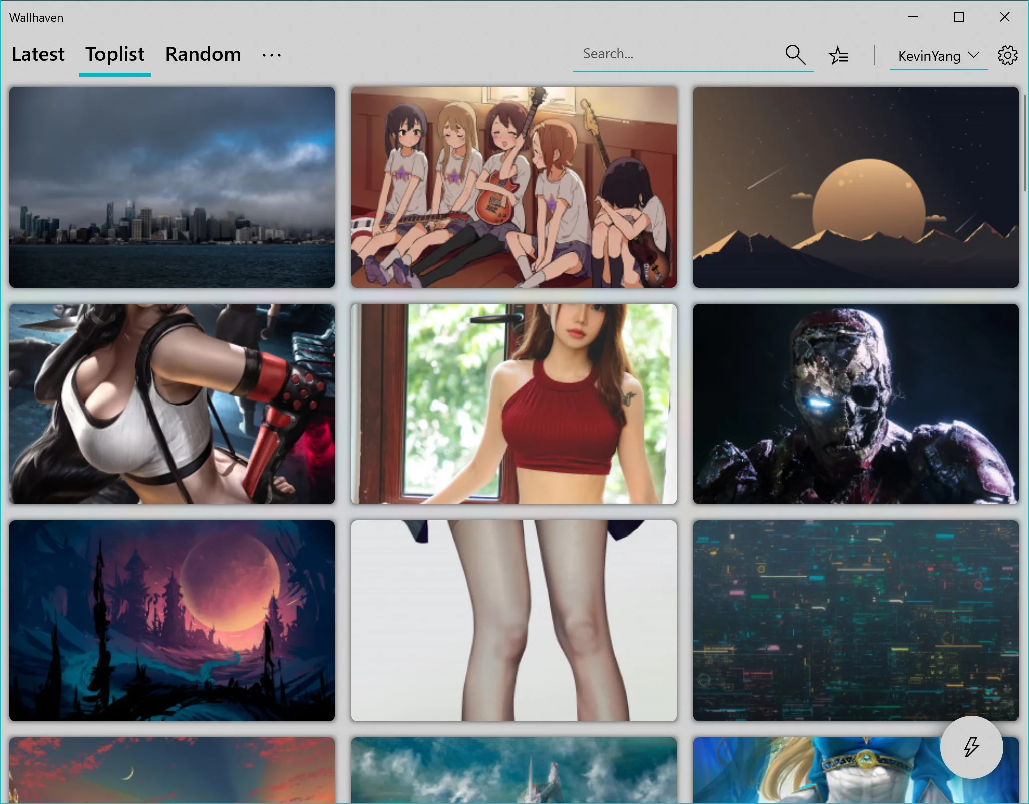 Wallhaven UWP screenshot 2