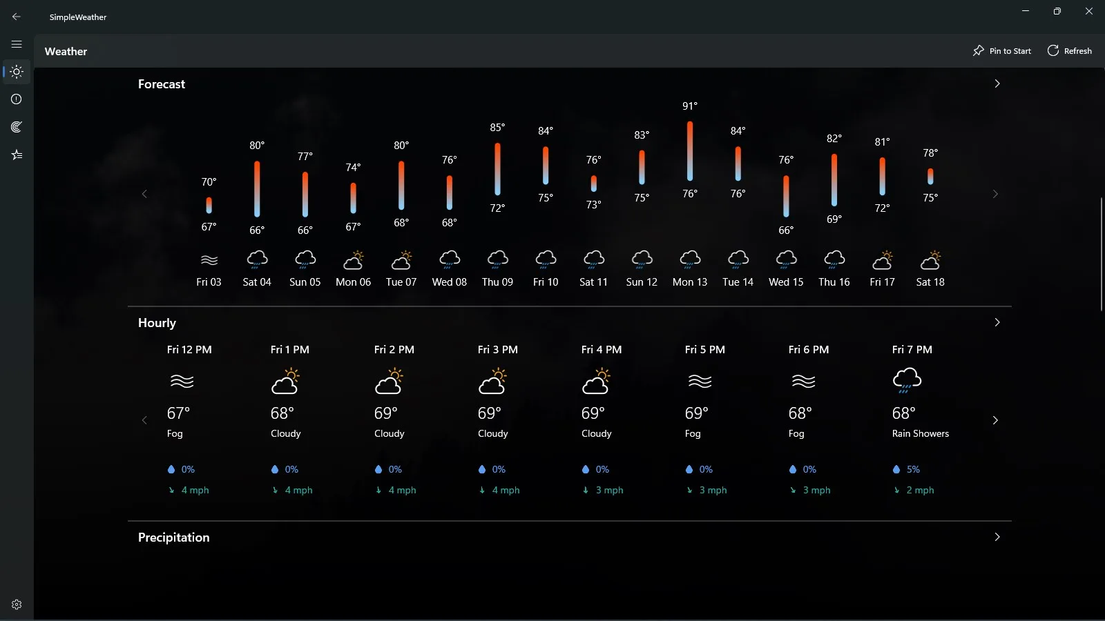 SimpleWeather - A simple weather app screenshot 2
