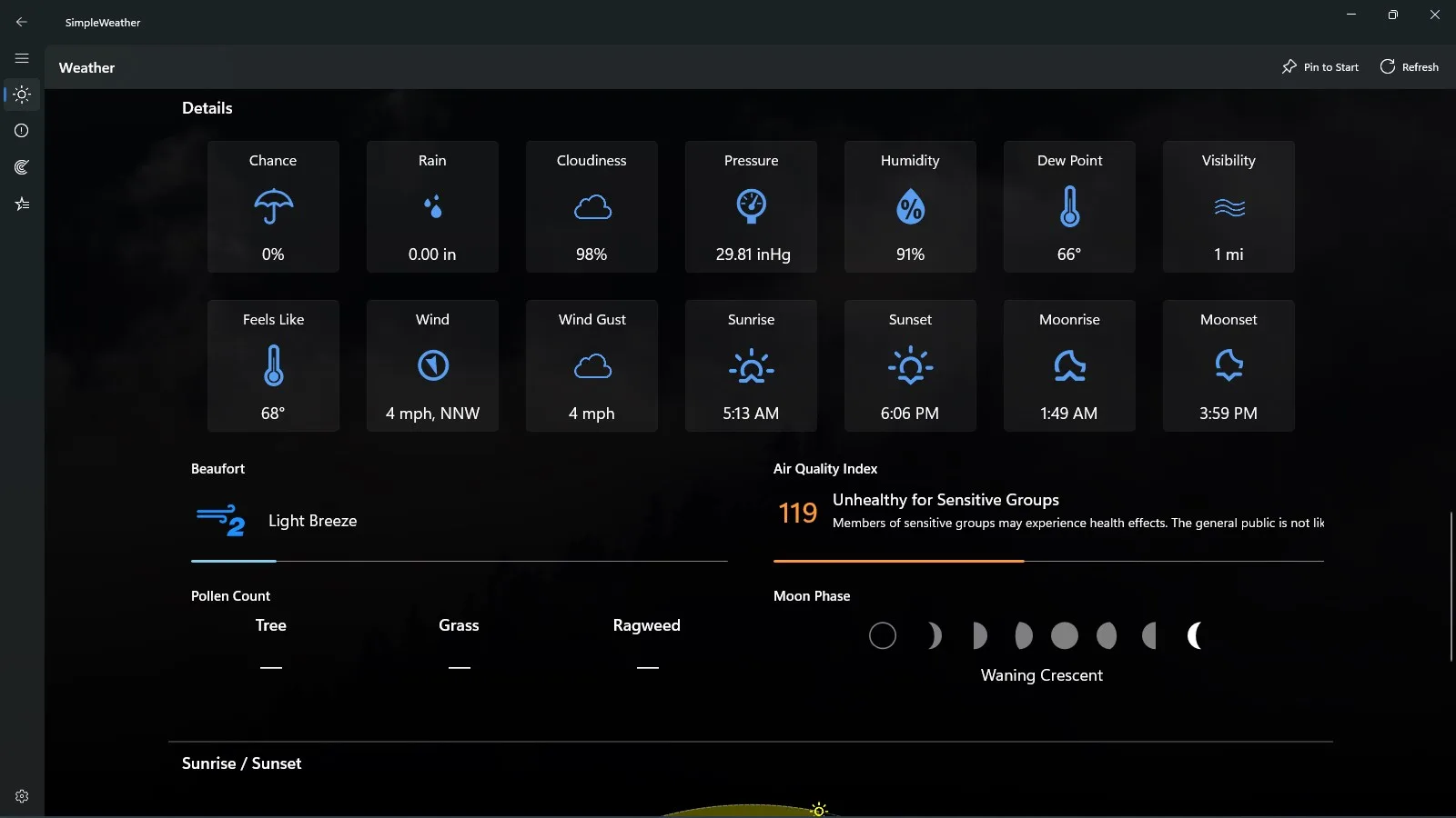 SimpleWeather - A simple weather app screenshot 3