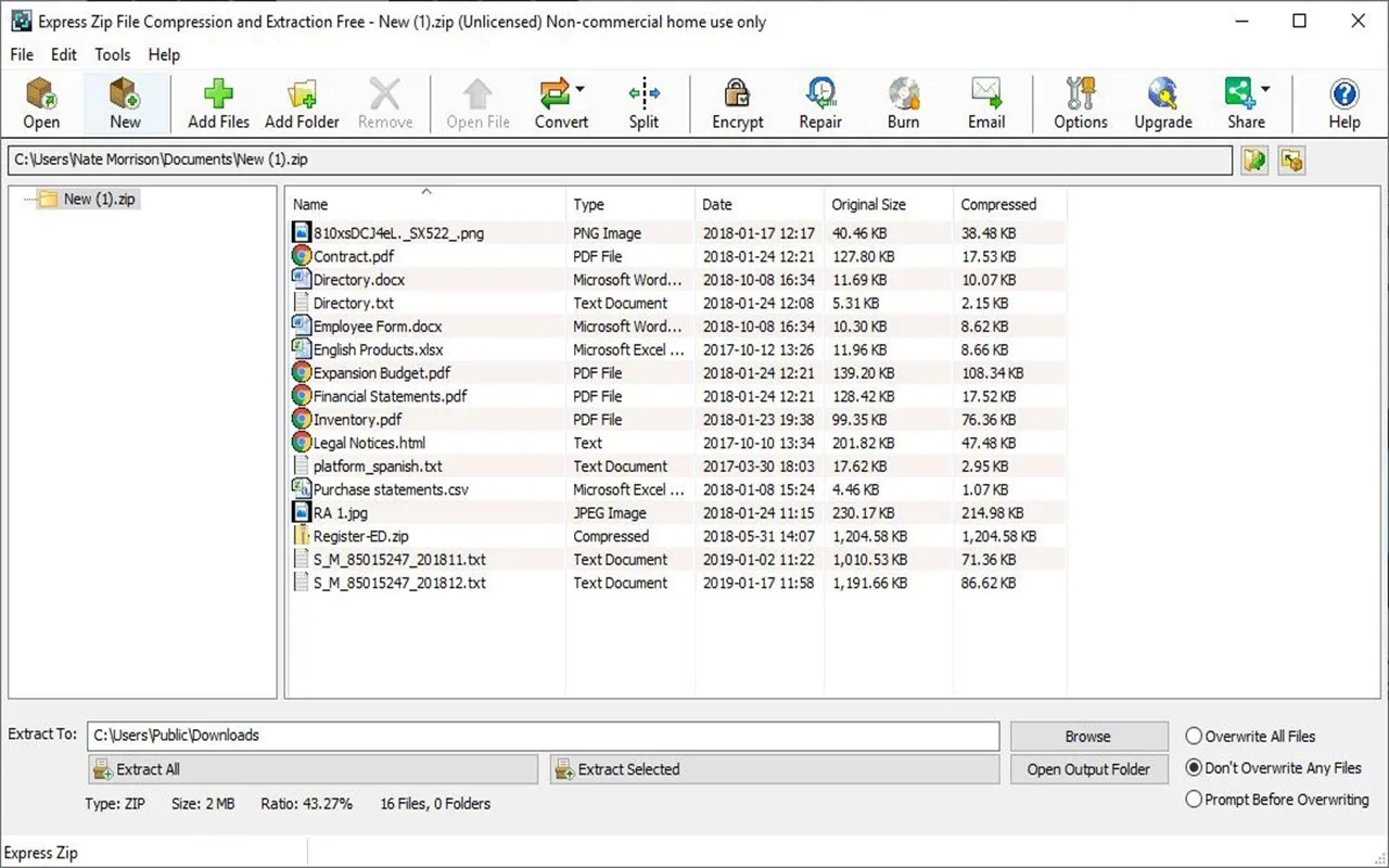 Express Zip File Compression and Extraction Express Edition screenshot 4