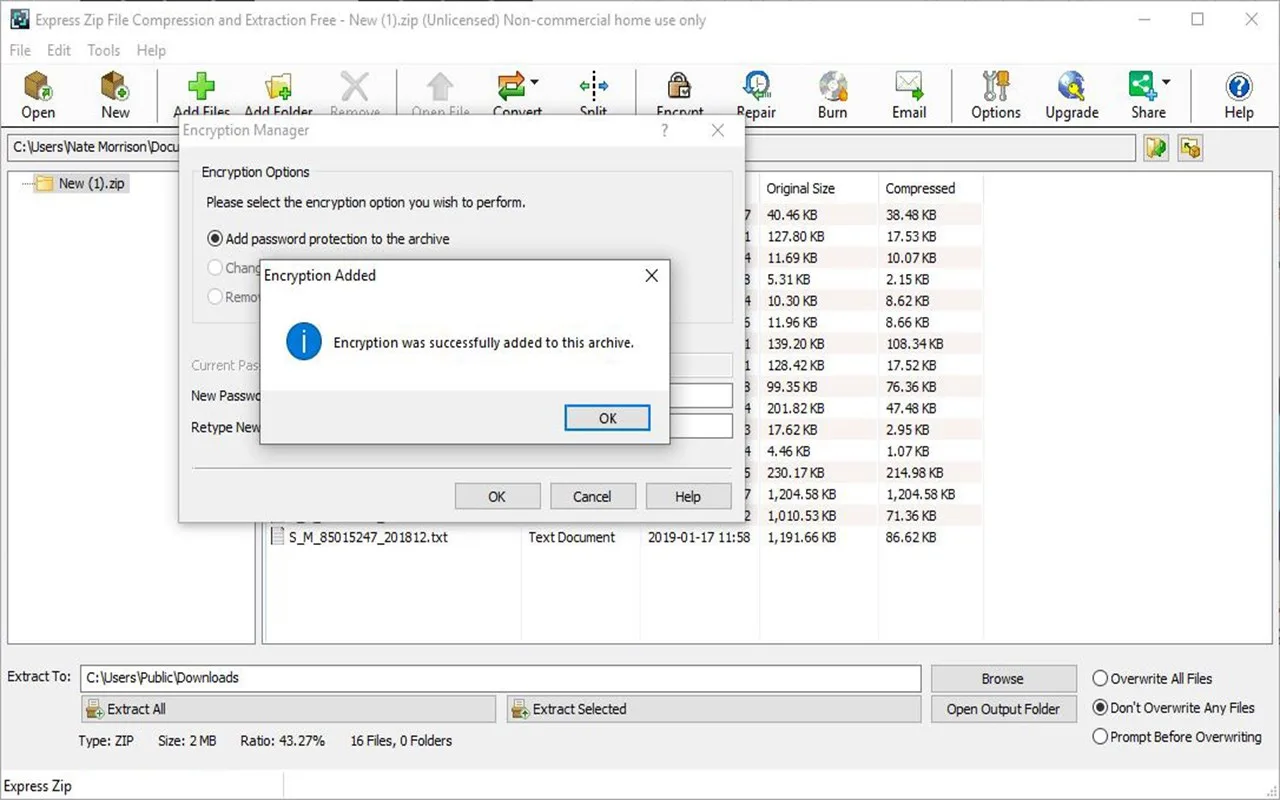 Express Zip File Compression and Extraction Express Edition screenshot 5