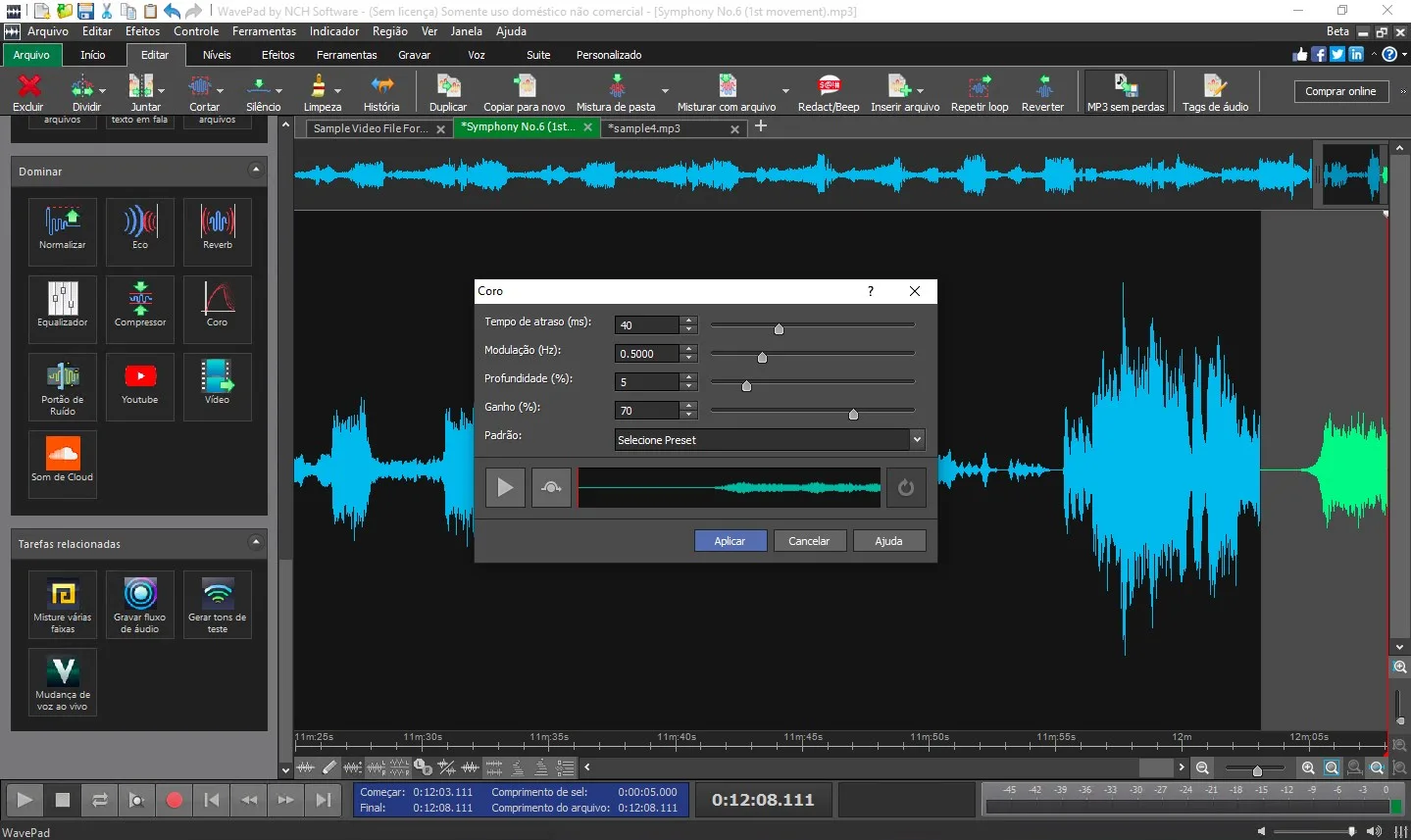 WavePad Editor de Áudio screenshot 4