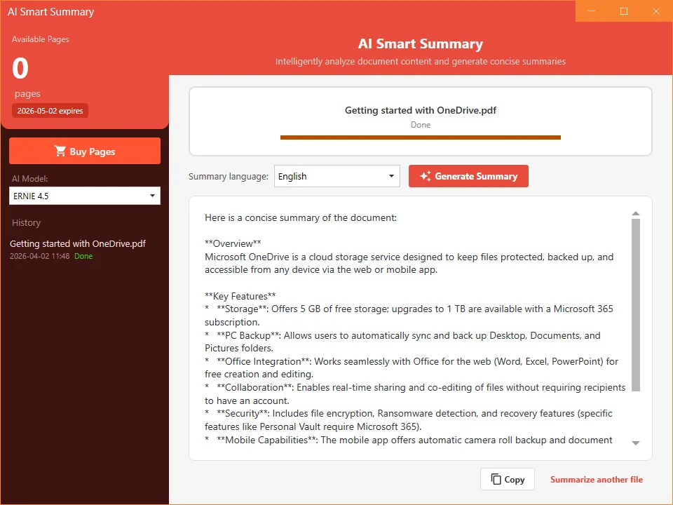 Easy Free PDF Converter + AI screenshot 3