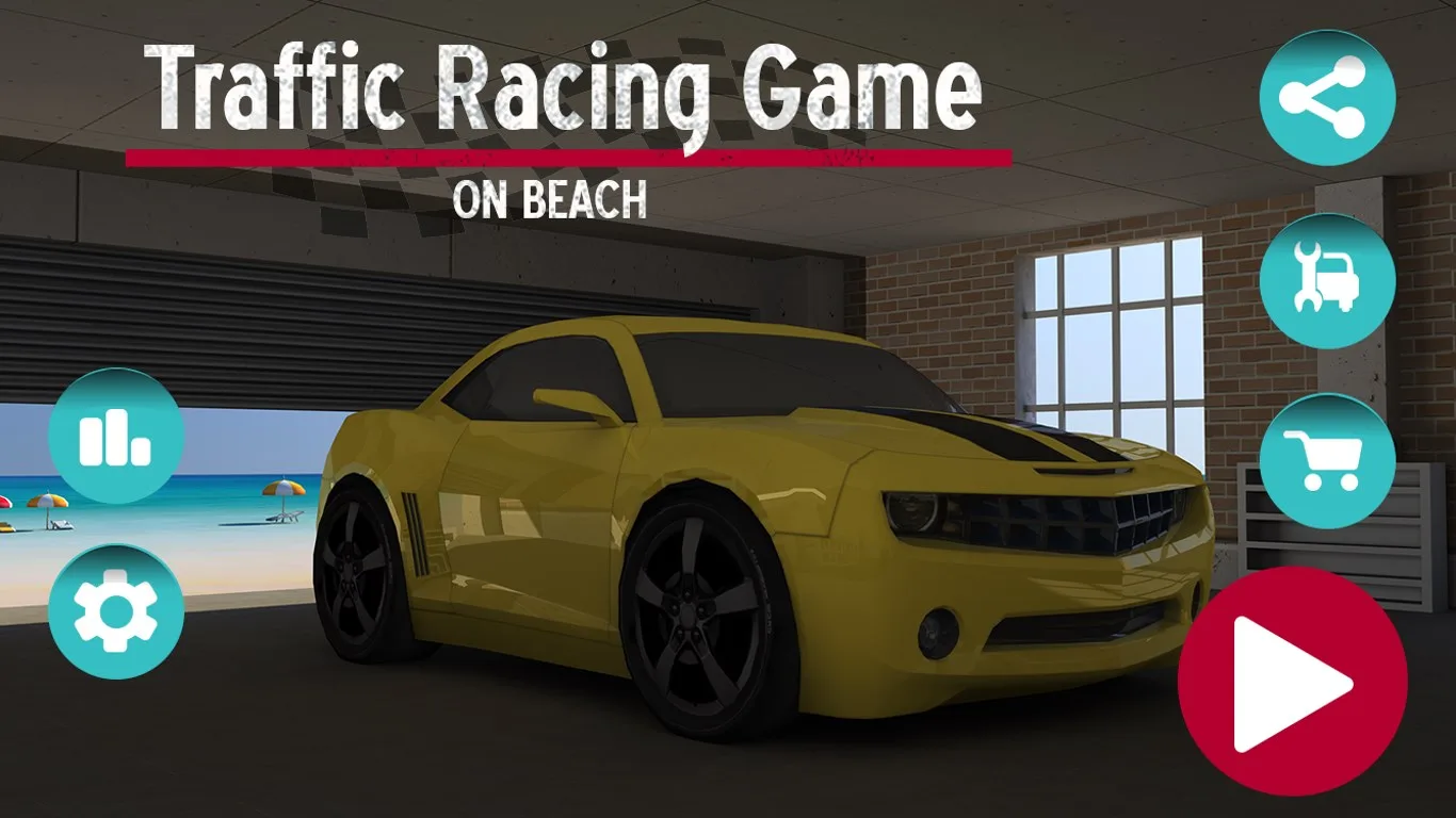 Traffic Racing Game On Beach screenshot 2