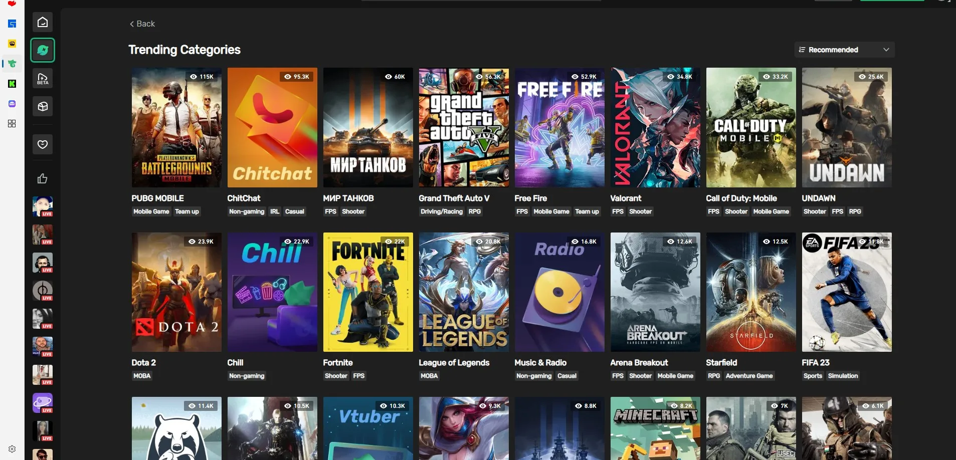 Kitch - game streaming watcher screenshot 1