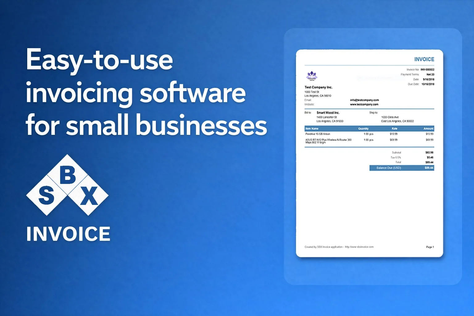 SBX Invoice screenshot 3