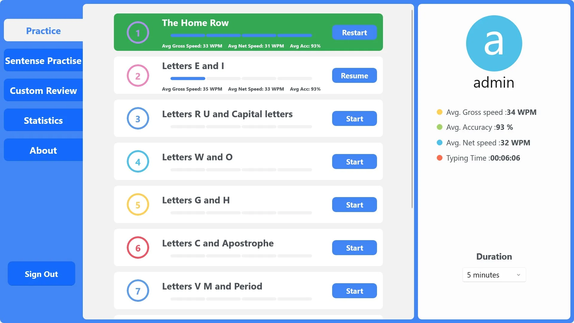 Flash Typing Practice Pro screenshot 1