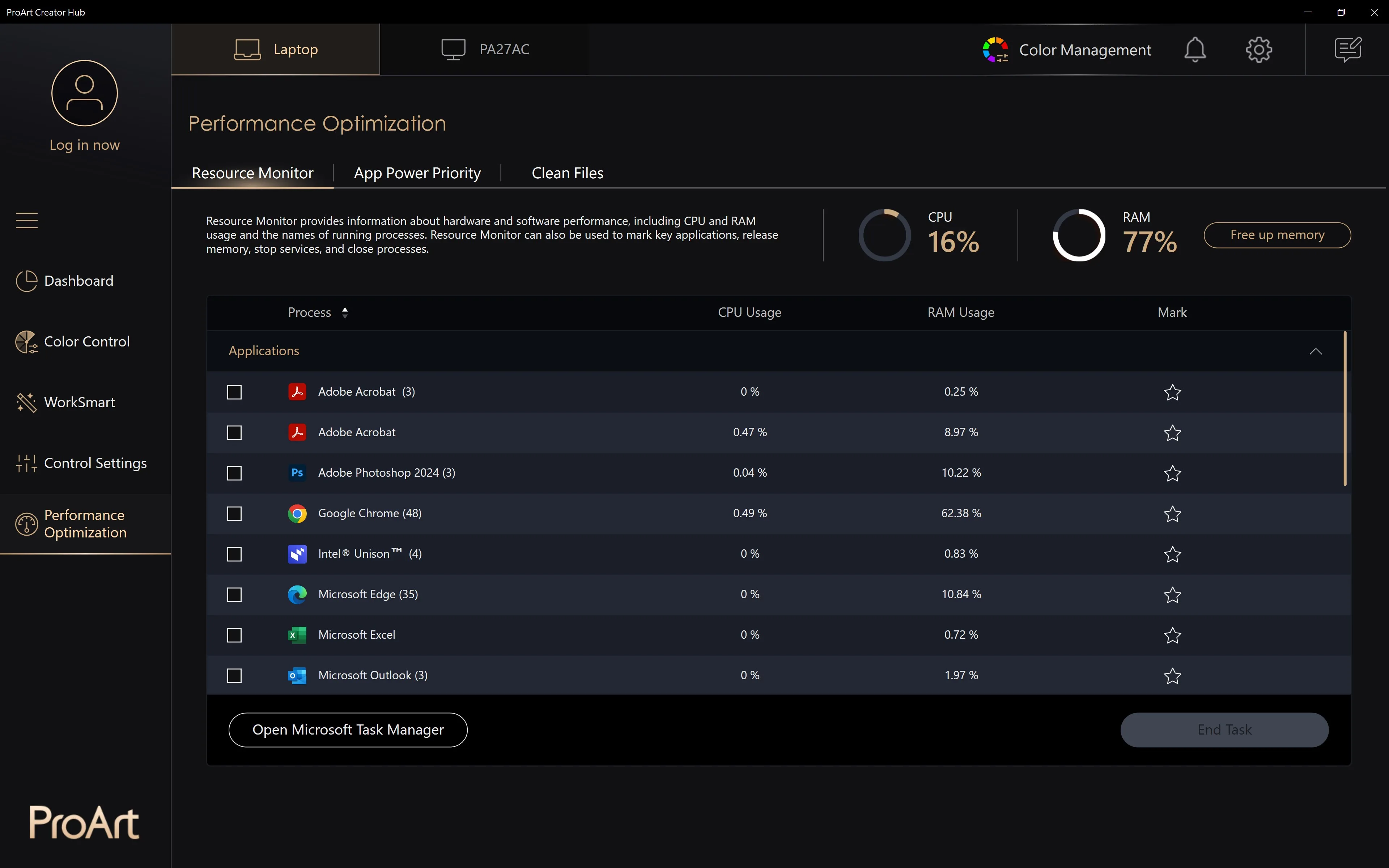 ProArt Creator Hub screenshot 2