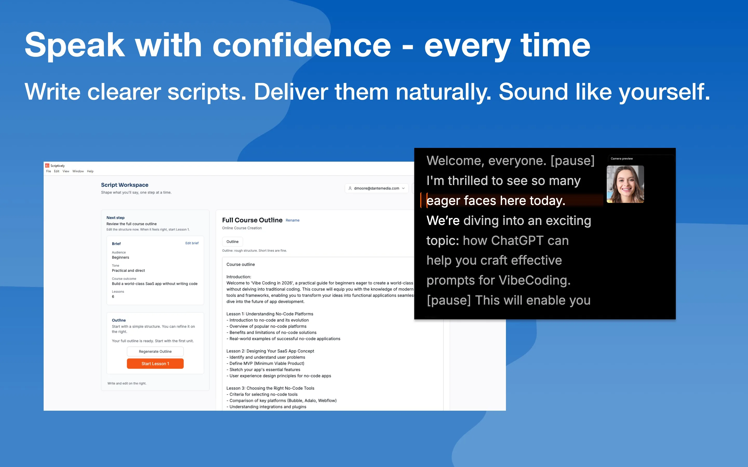 SCRIPTIVELY AI - Teleprompter, Scriptwriter & Video Recorder screenshot 3