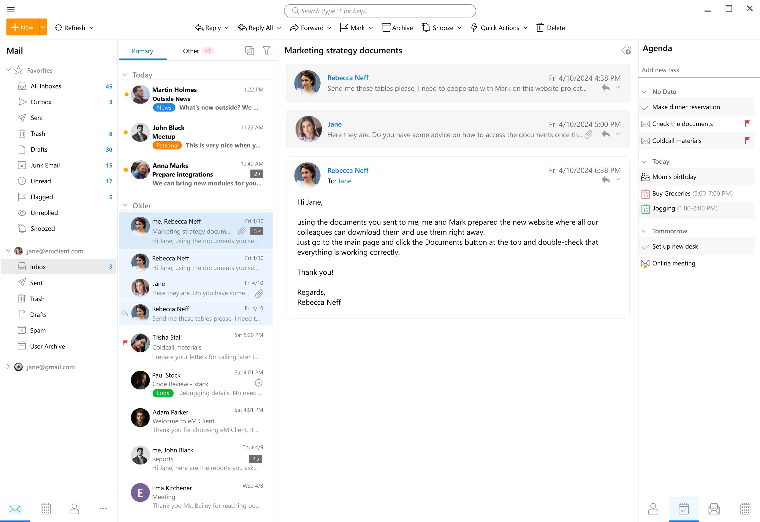 eM Client screenshot 3