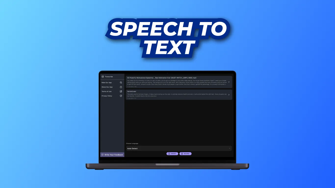 Speech To Text - Transcribe screenshot 1