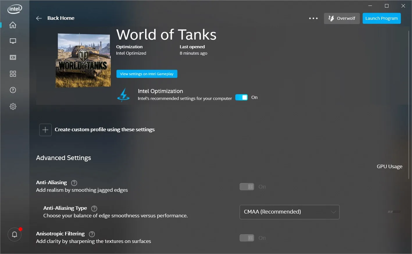 Intel® Graphics Command Center (Beta) screenshot 1