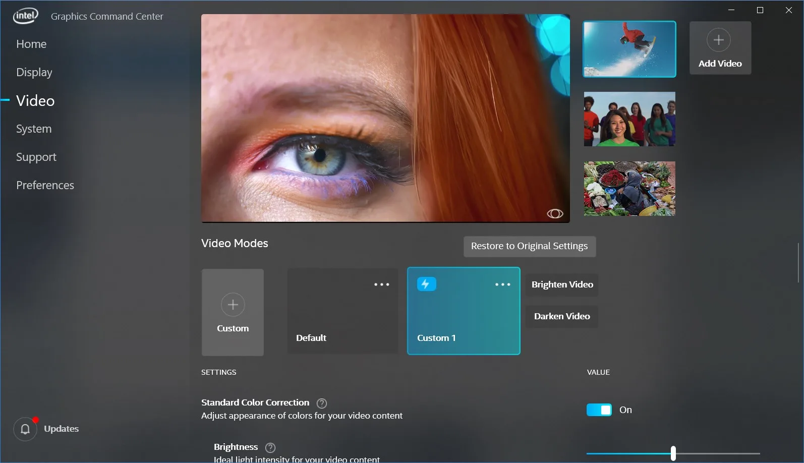 Intel® Graphics Command Center (Beta) screenshot 2