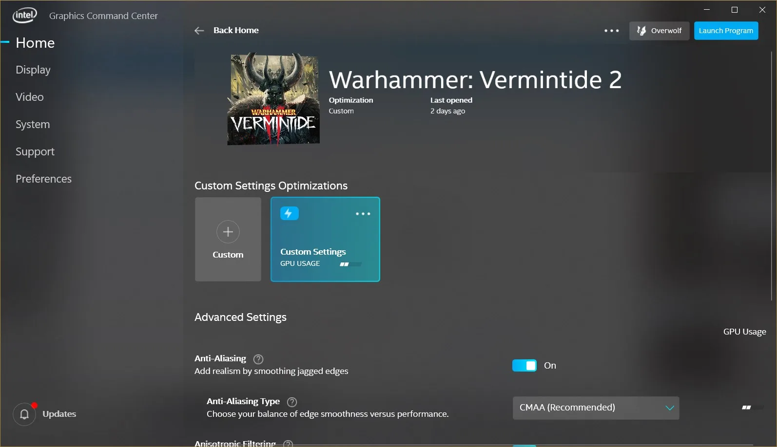 Intel® Graphics Command Center (Beta) screenshot 3