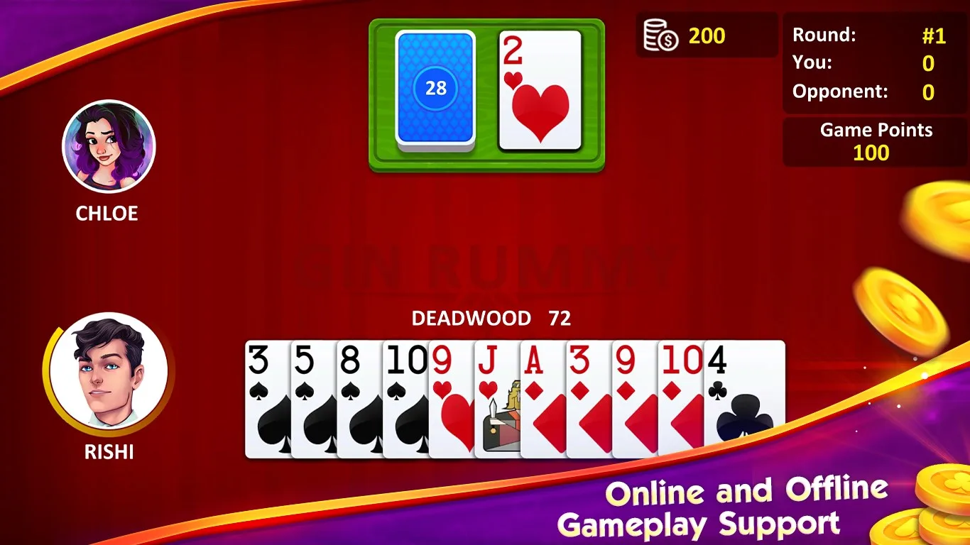Gin Rummy Card Game! screenshot 1