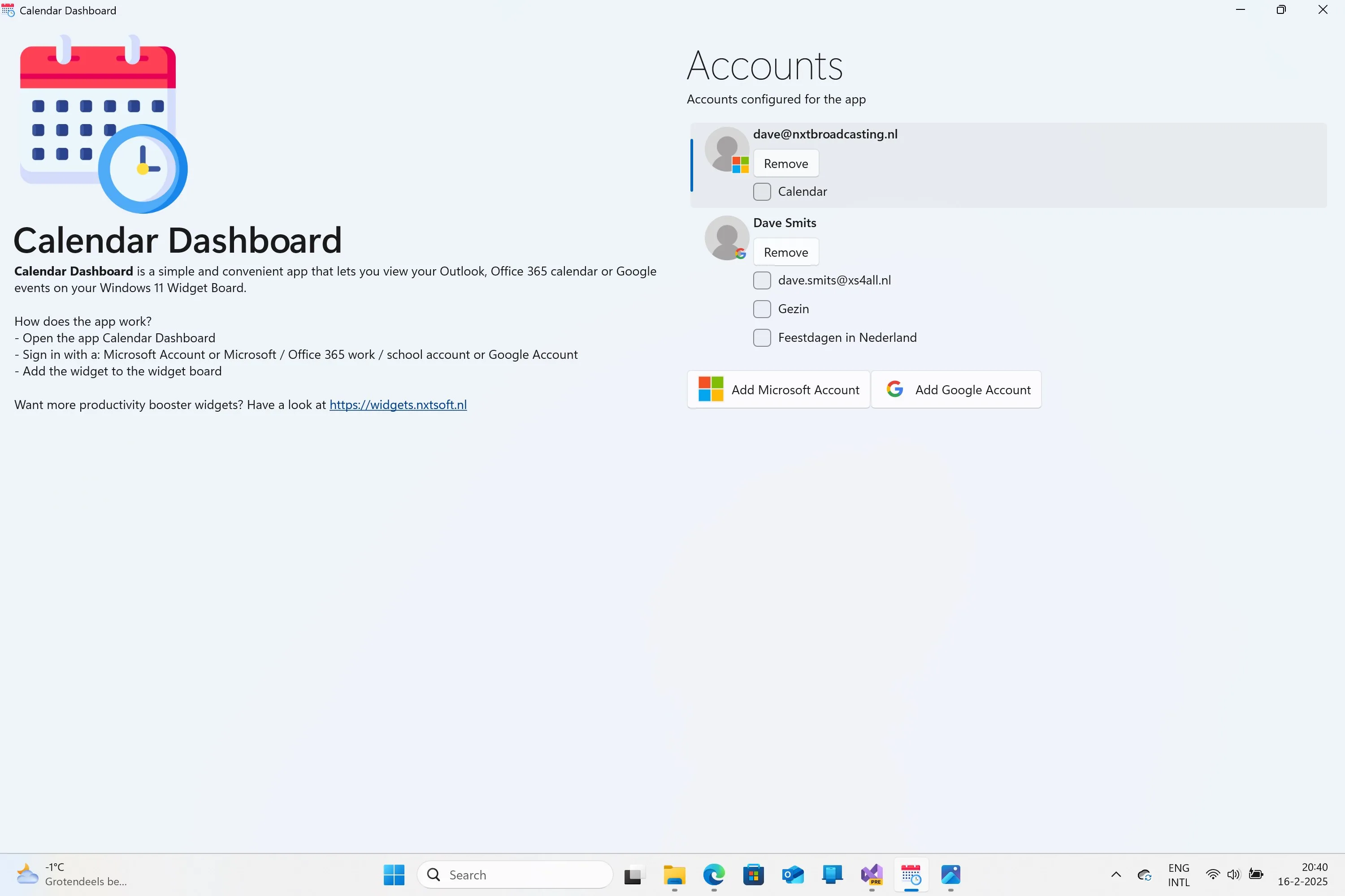 Calendar Dashboard screenshot 3
