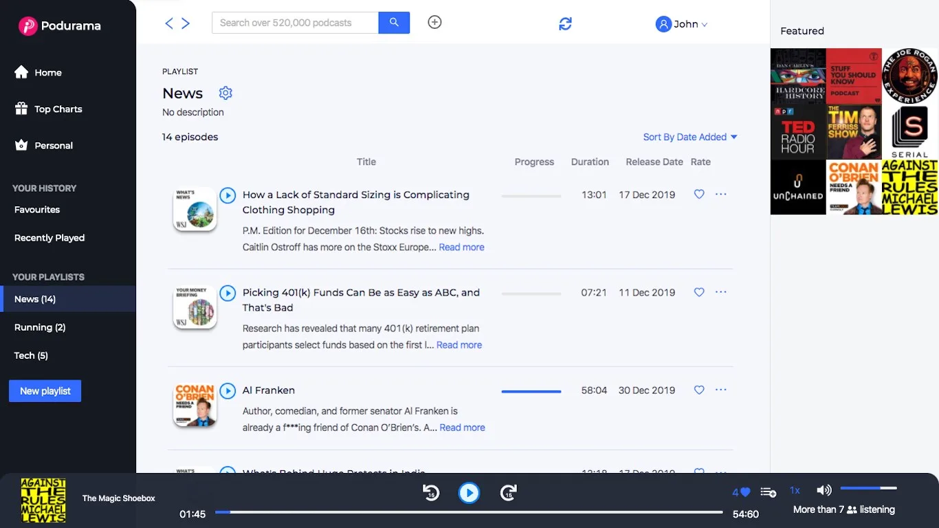 Podurama Podcast Player screenshot 5