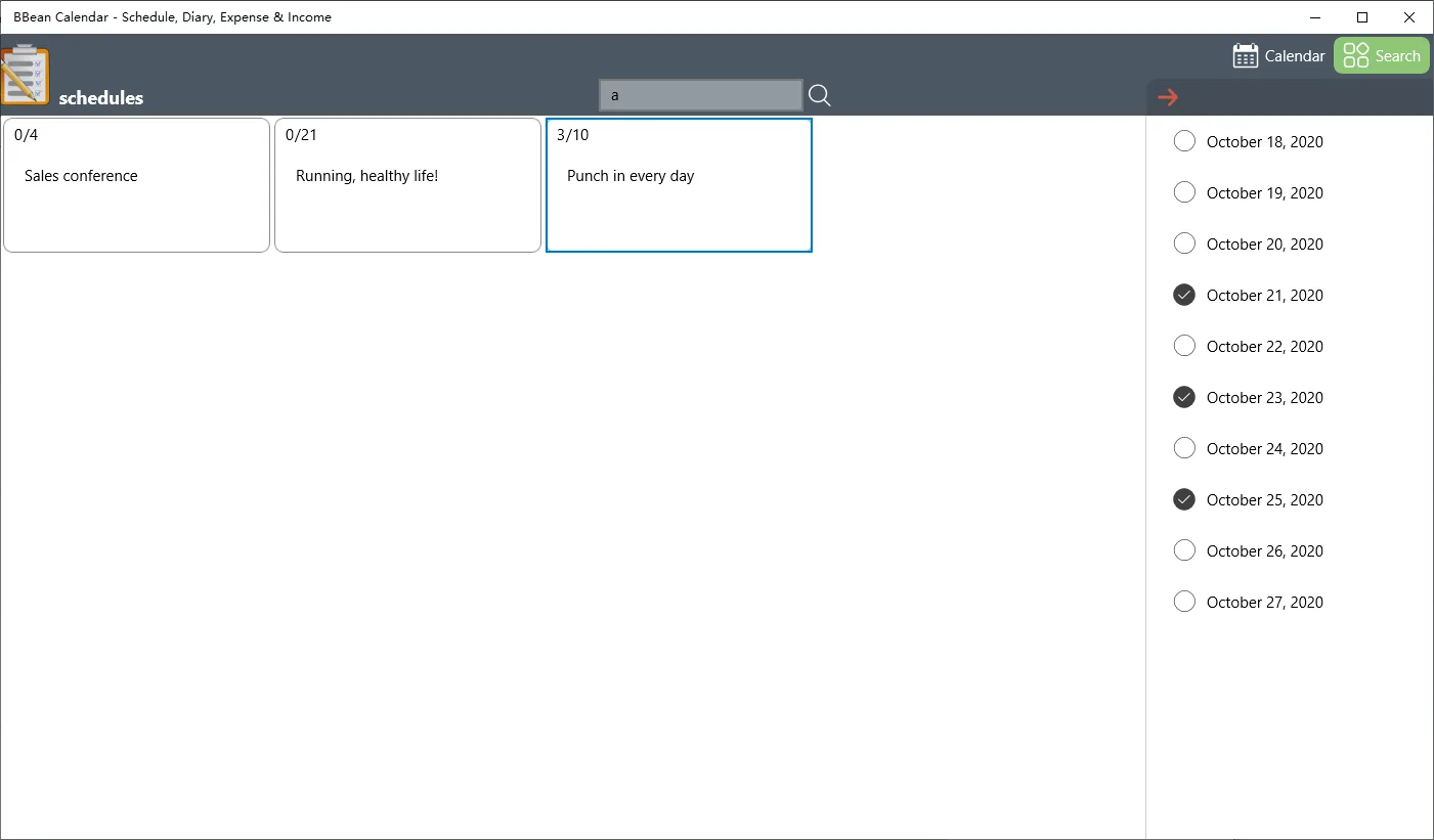 BBean Calendar - Schedule, Spending screenshot 3