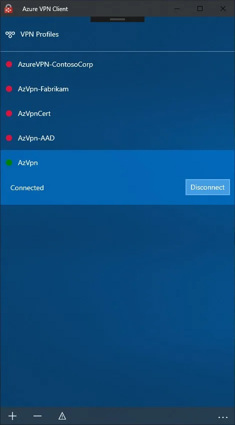 Azure VPN Client screenshot 1