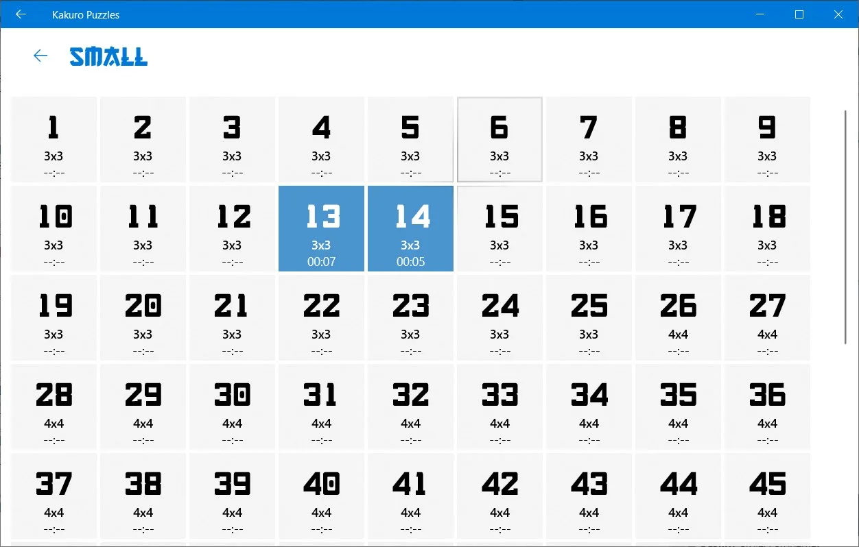 Kakuro Puzzles screenshot 2