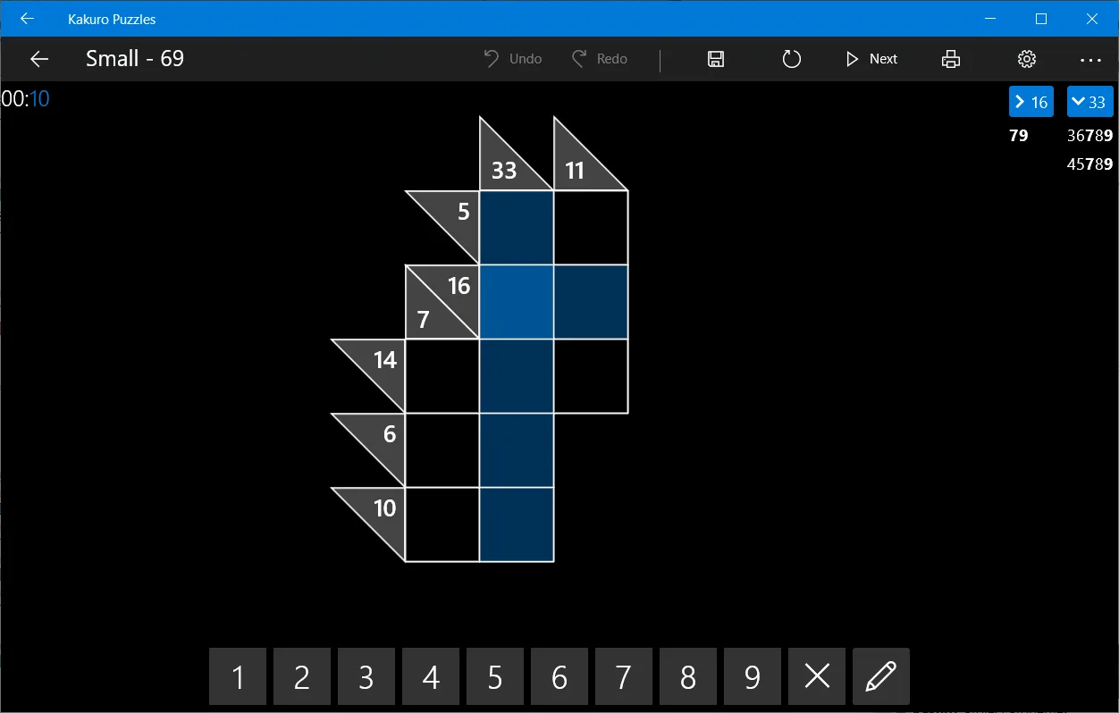 Kakuro Puzzles screenshot 5
