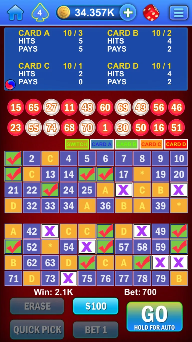 Keno Multi Card! screenshot 1
