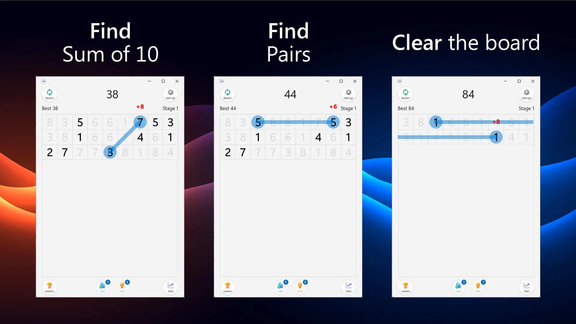 Number Match - Find Pairs & Sum of 10 screenshot 1