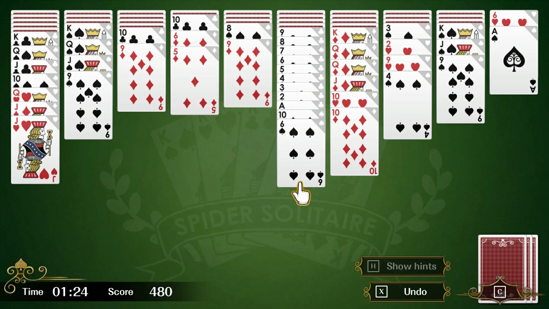 Spider Solitaire F screenshot 3