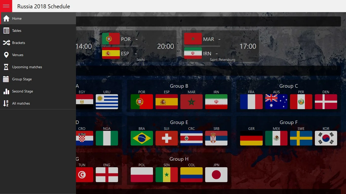 Russia 2018 Schedule screenshot 2