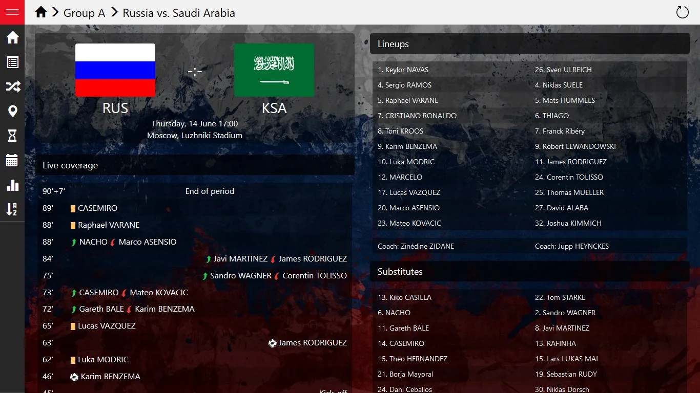 Russia 2018 Schedule screenshot 3