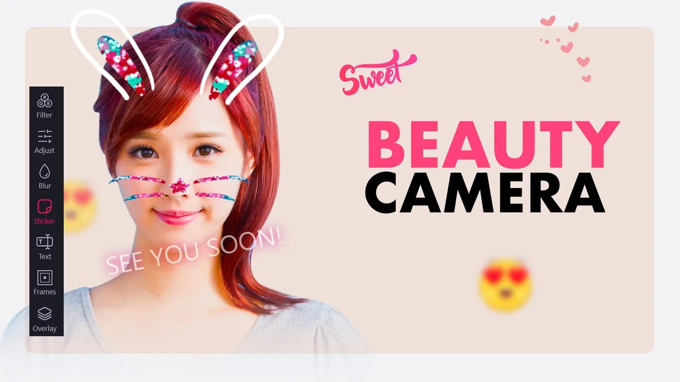 Face Filter and Selfie Editor - Sweet Camera screenshot 3