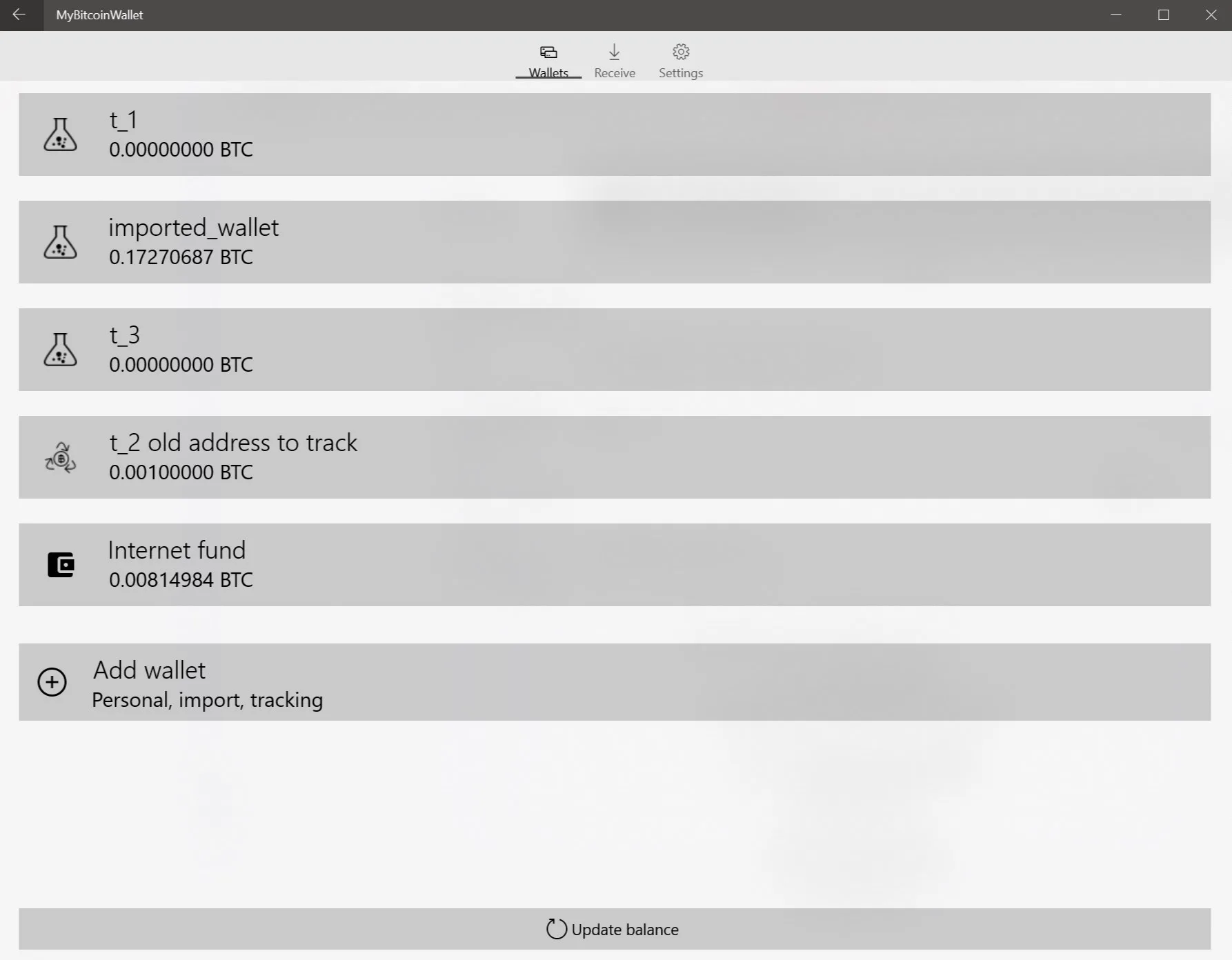 MyBitcoinWallet screenshot 1