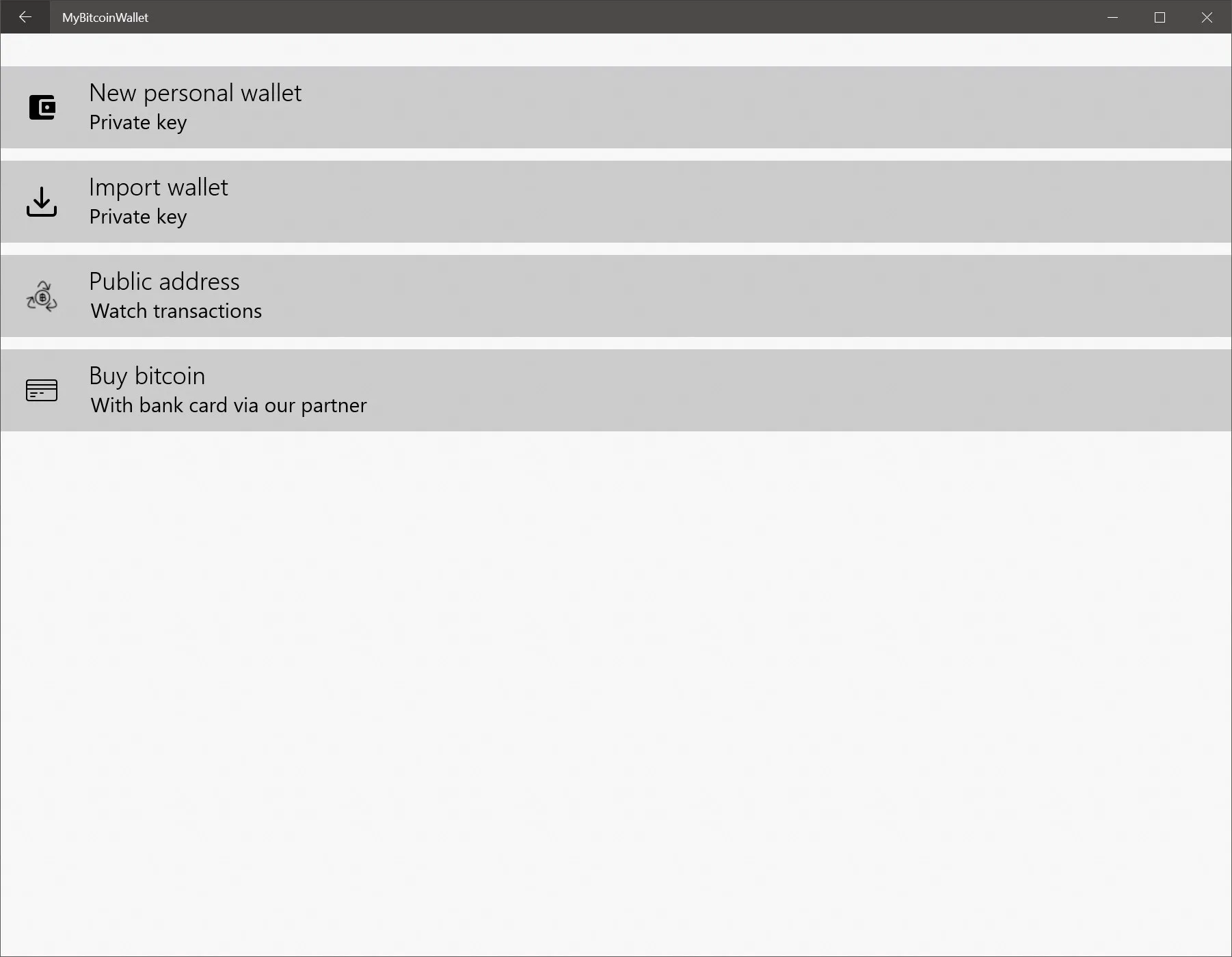 MyBitcoinWallet screenshot 2