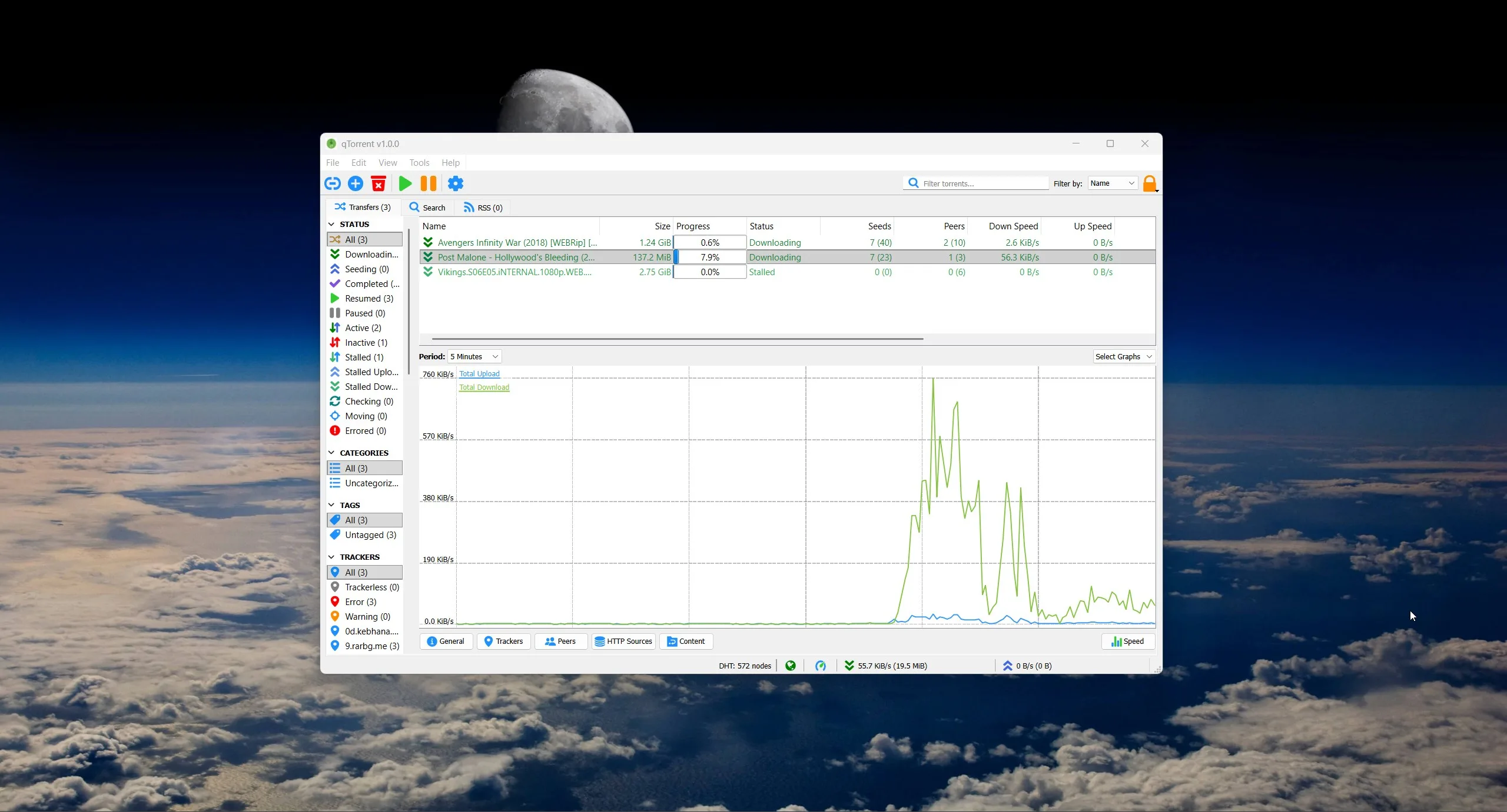 qTorrent screenshot 1