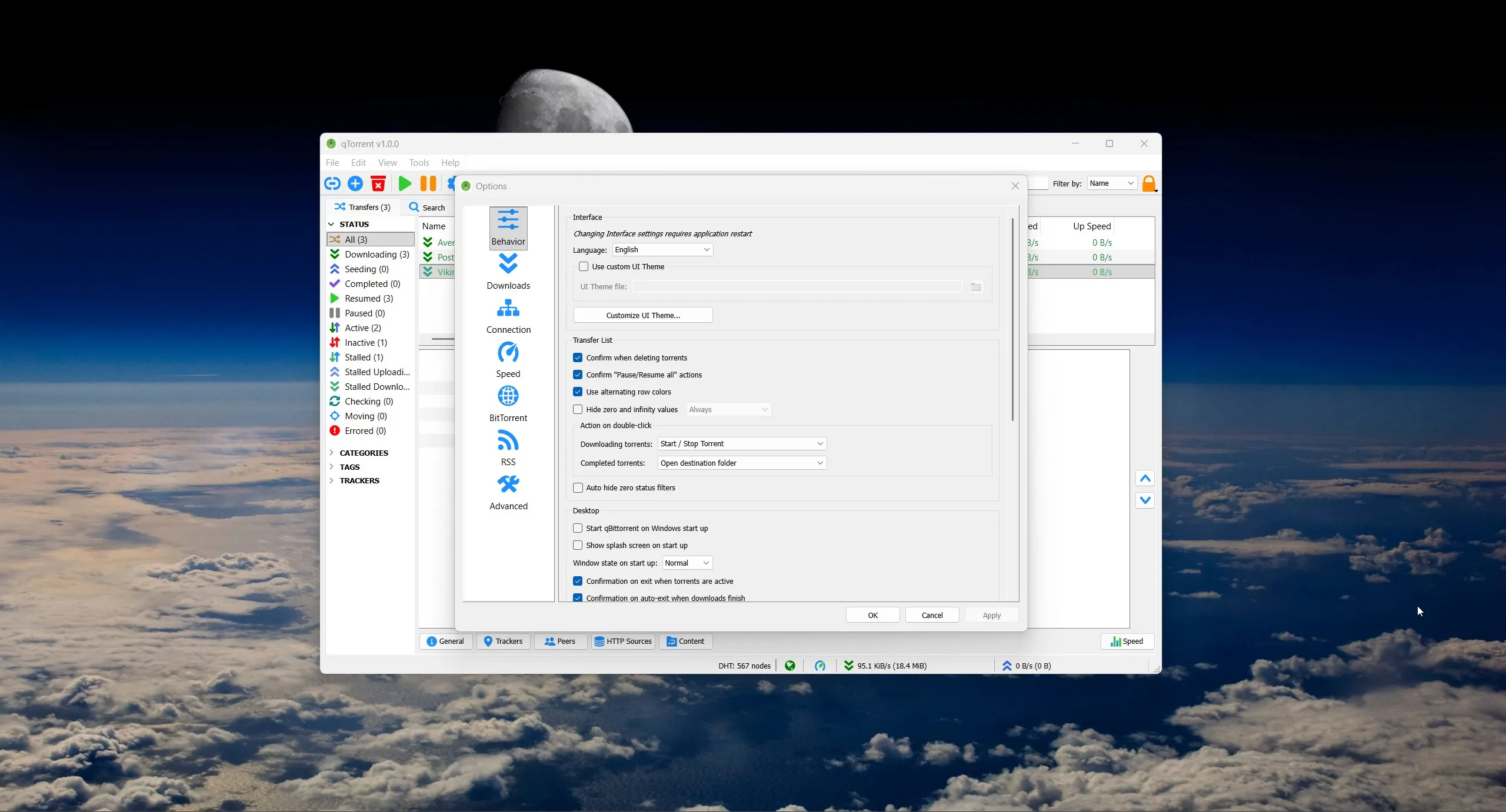 qTorrent screenshot 2
