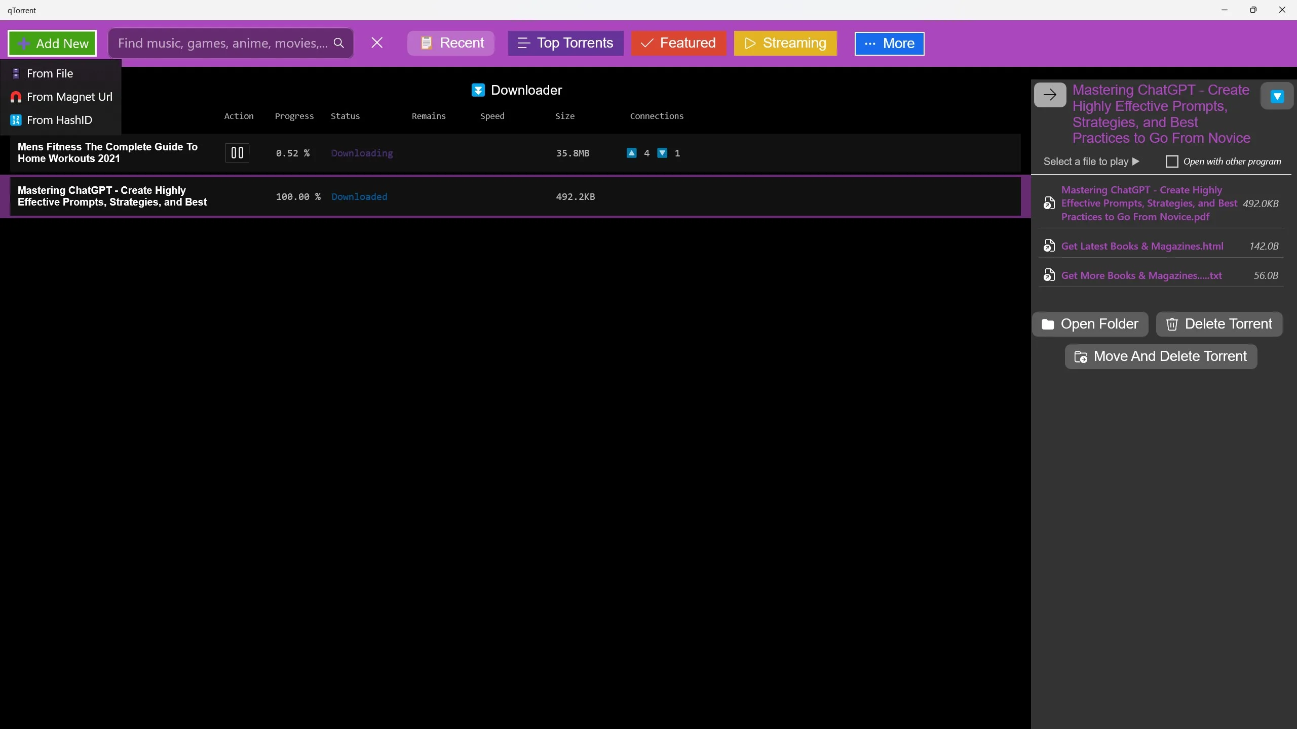 qTorrent screenshot 4