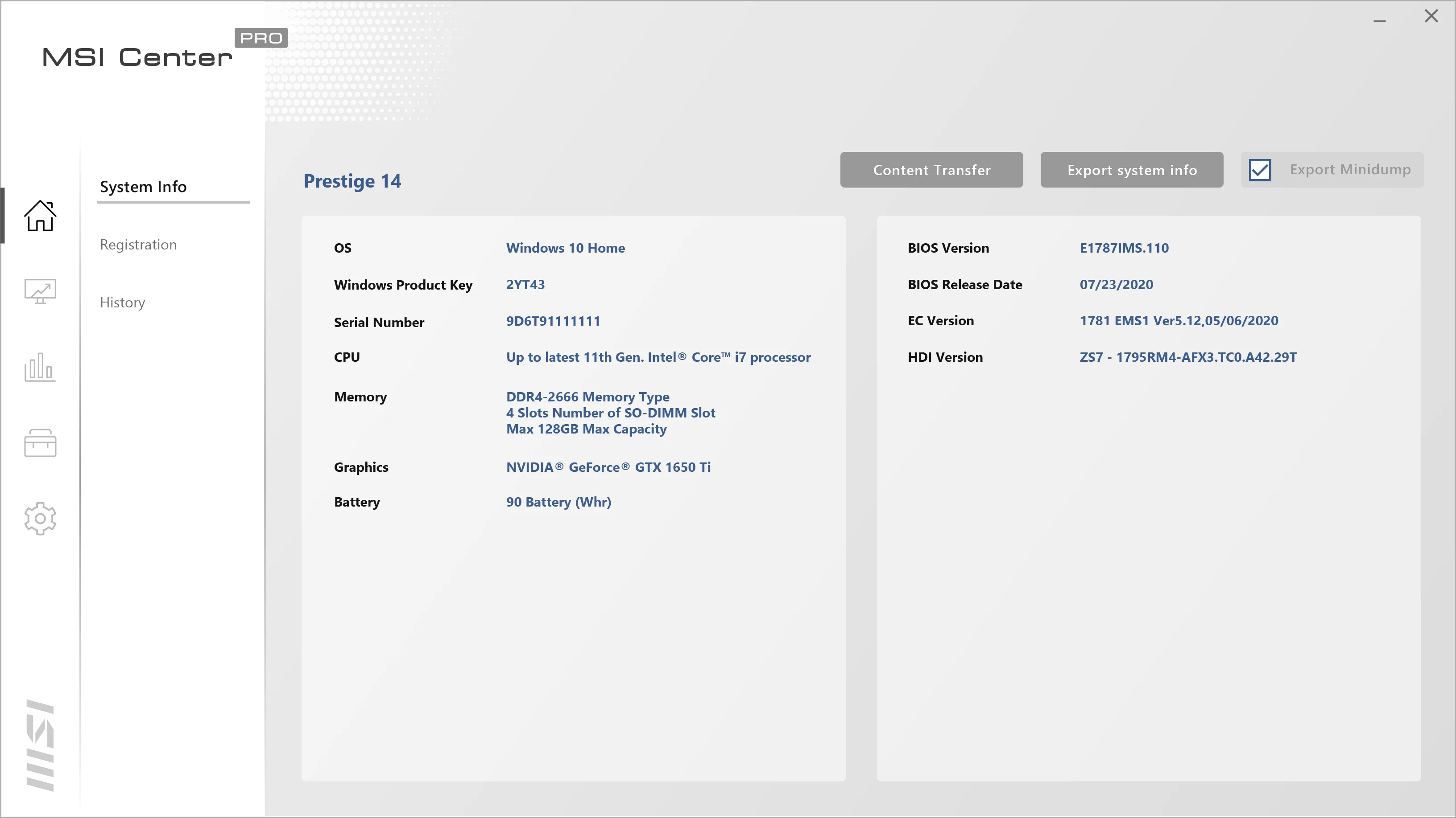 MSI Center Pro screenshot 1